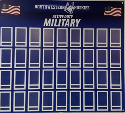 Northwestern Alumni Active Duty Military Display